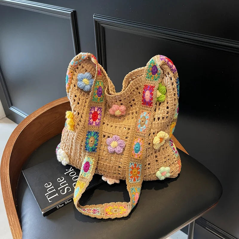 Bolso de ganchillo bohemio para mujer