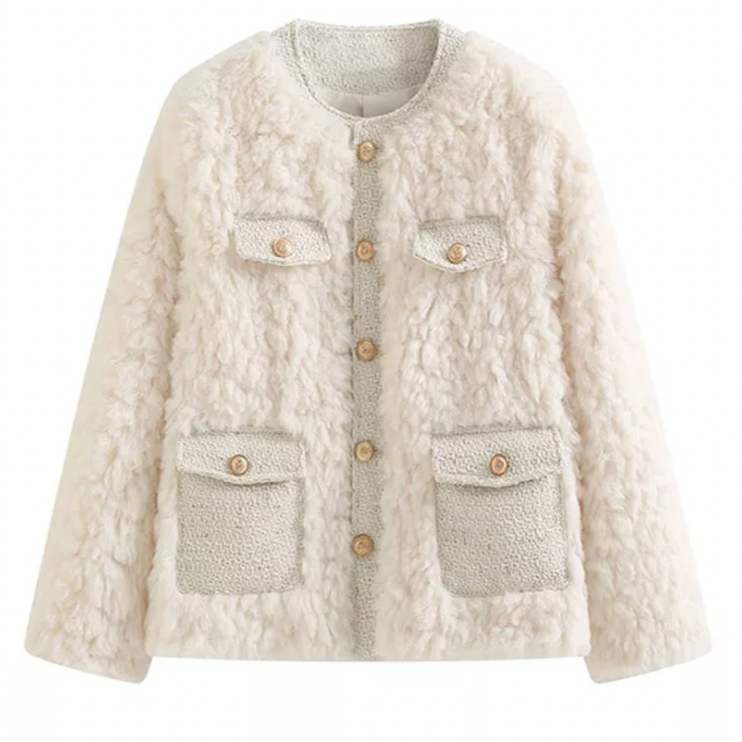 Chaqueta Lisa de piel sintética