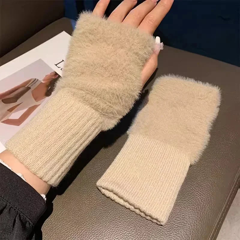 Guantes tejidos sin dedos