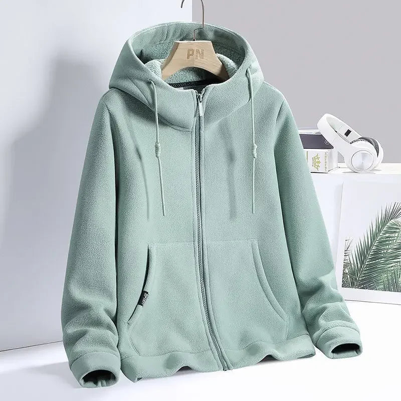Sudadera cómoda con cremallera total