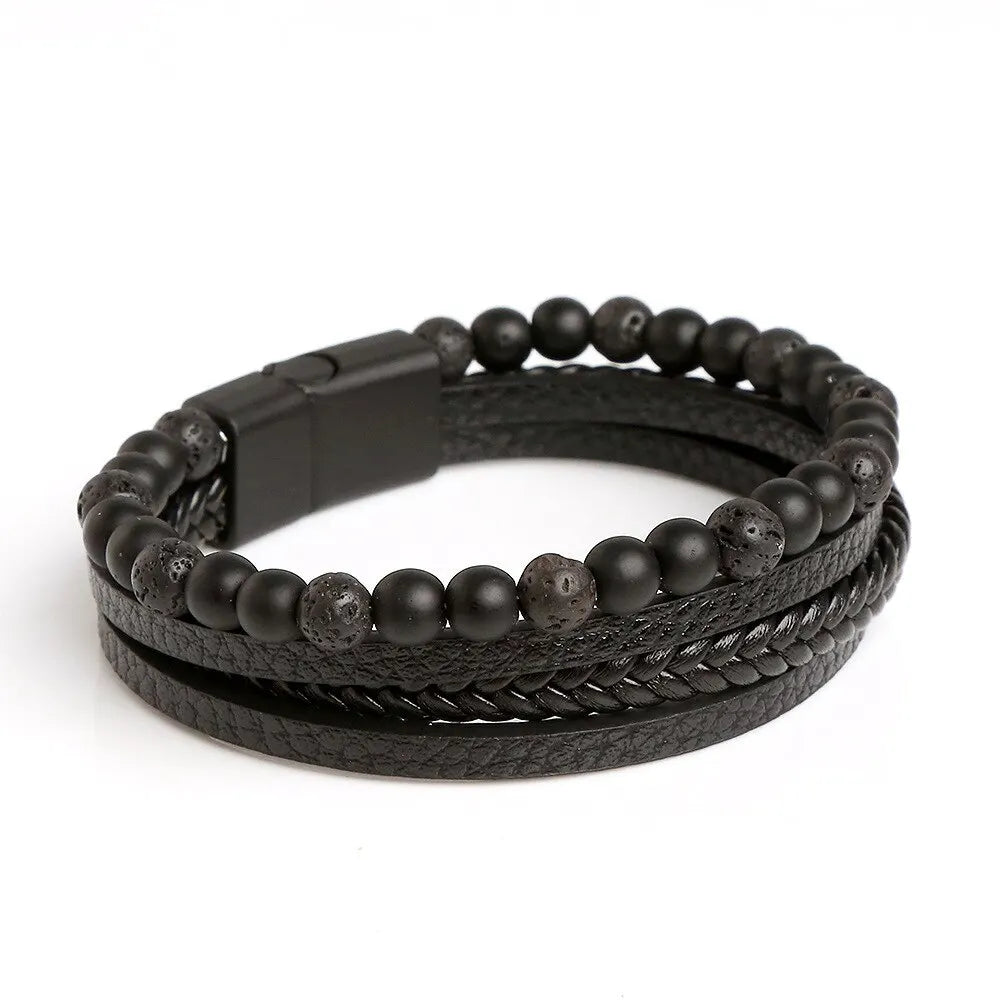 Pulsera multicapa de titanio