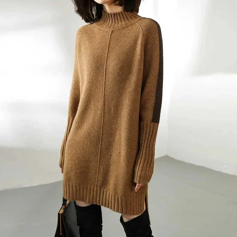 Vestido suéter de cuello alto Tundra