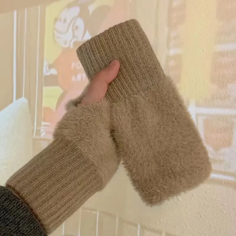 Guantes tejidos sin dedos