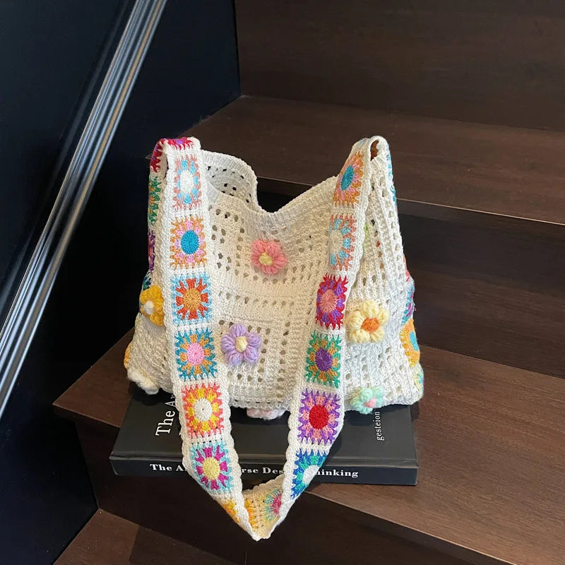 Bolso de ganchillo bohemio para mujer