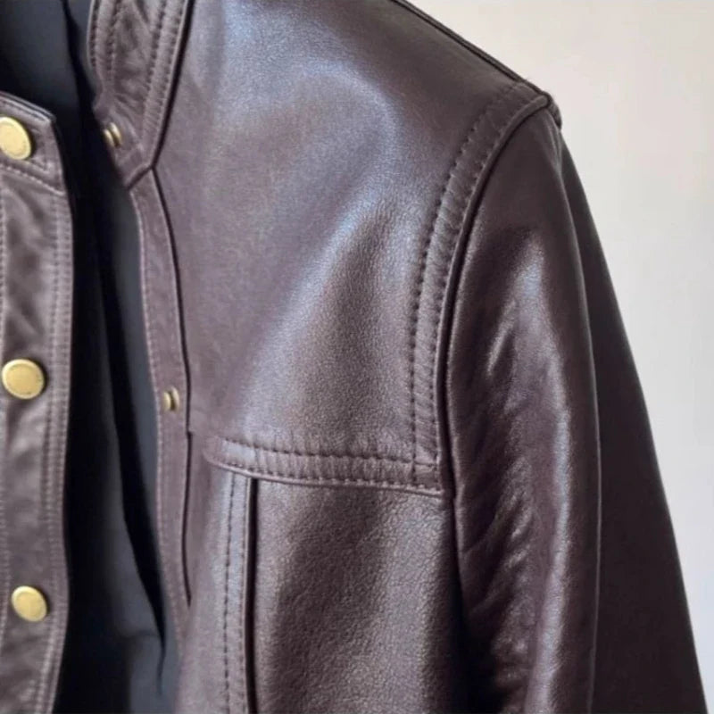 Chaqueta de cuero Aurélie