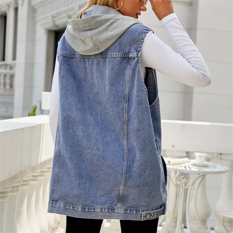 Chaqueta vaquera sin mangas Amber Sky