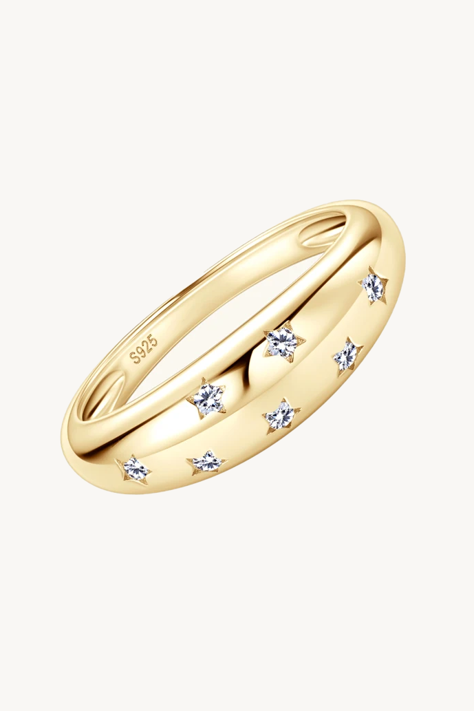 Anillo de moissanita Starry Grace