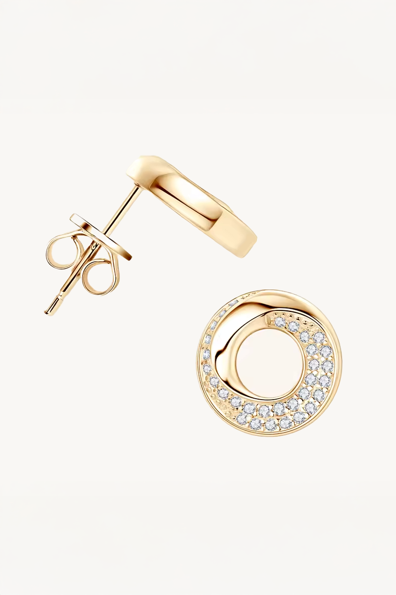 Pendientes Talia Circle de Moissanita