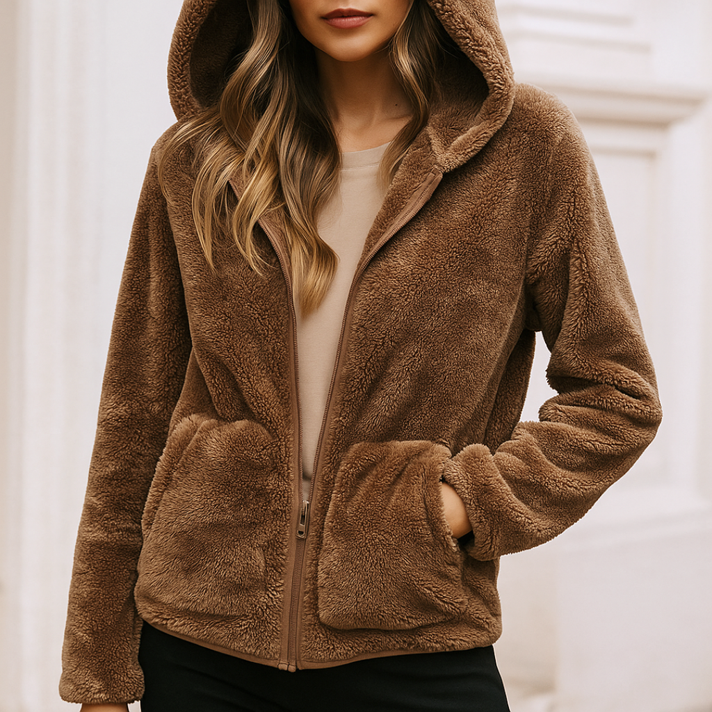 Chaqueta Aurora de forro polar coral