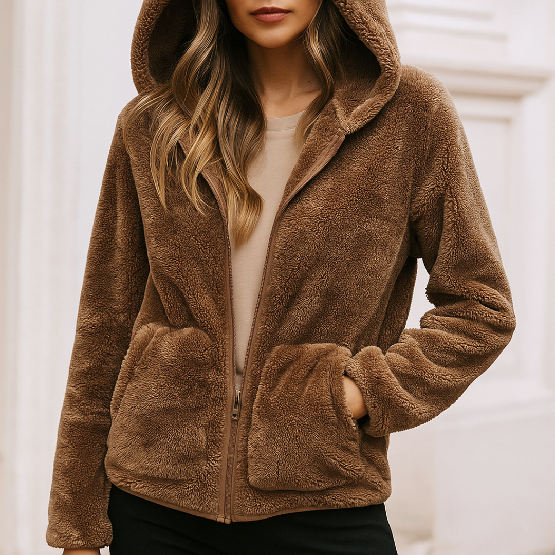 Chaqueta Aurora de forro polar coral