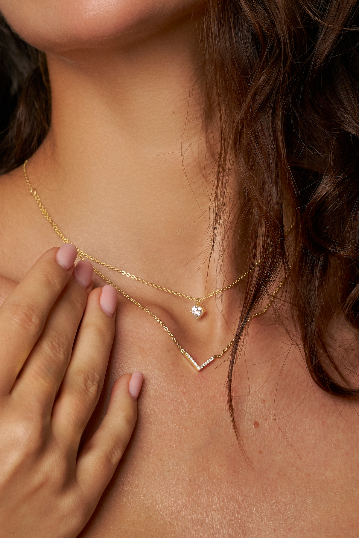 Collar V-Radiance de moissanita