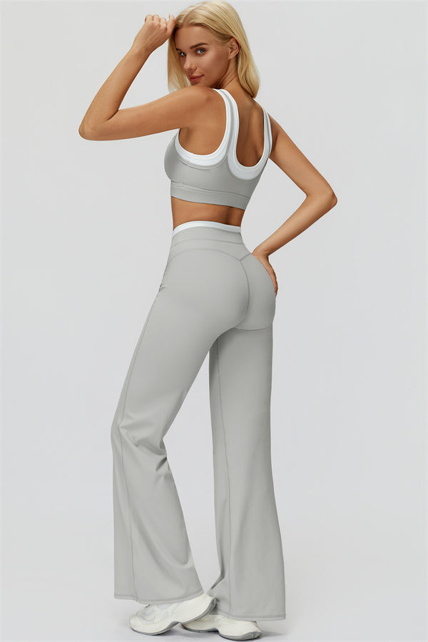 Conjunto Canyon de 2 piezas: sujetador deportivo y leggings acampanados