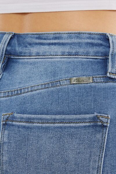 Jeans Kancan de tallas grandes, cintura alta y efecto bigotes de gato