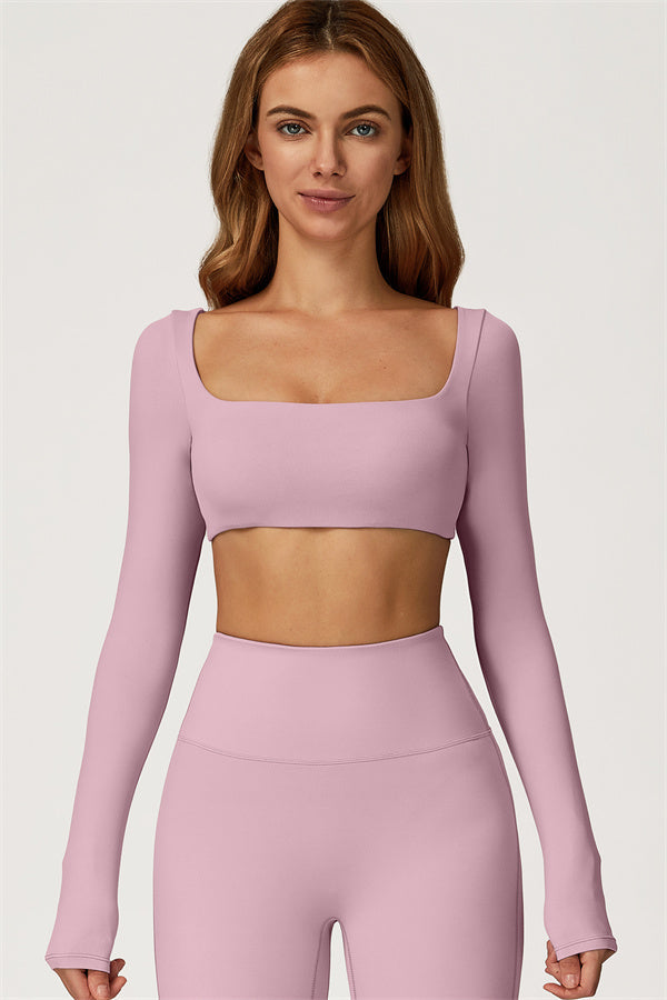 Conjunto de 2 piezas Lily Belle: top corto y leggings acampanados