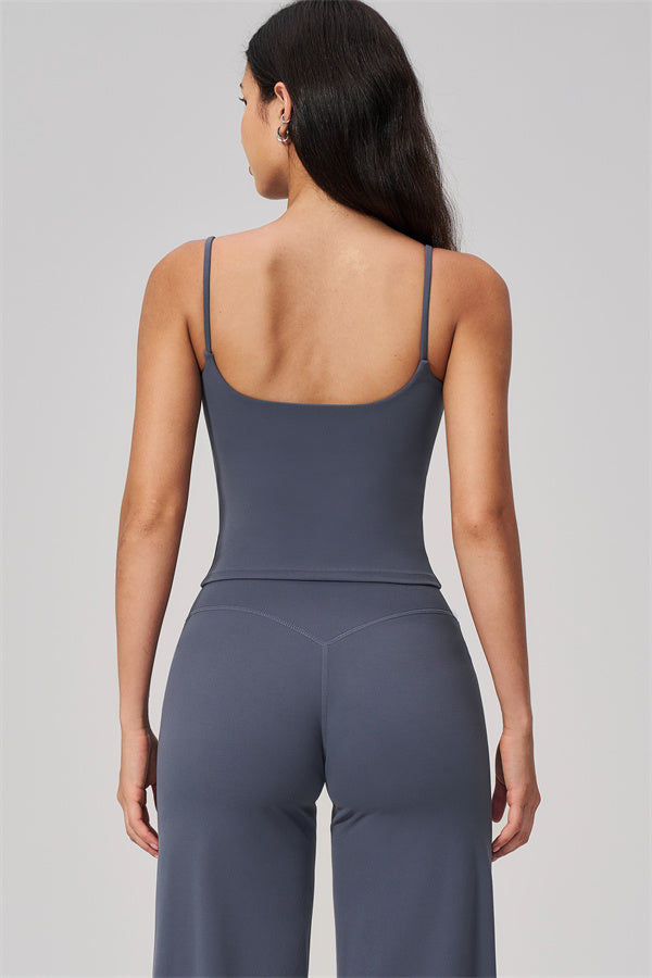 FlexCore 2-teiliges Set aus ärmellosem kurzem Top und ausgestellten Leggings