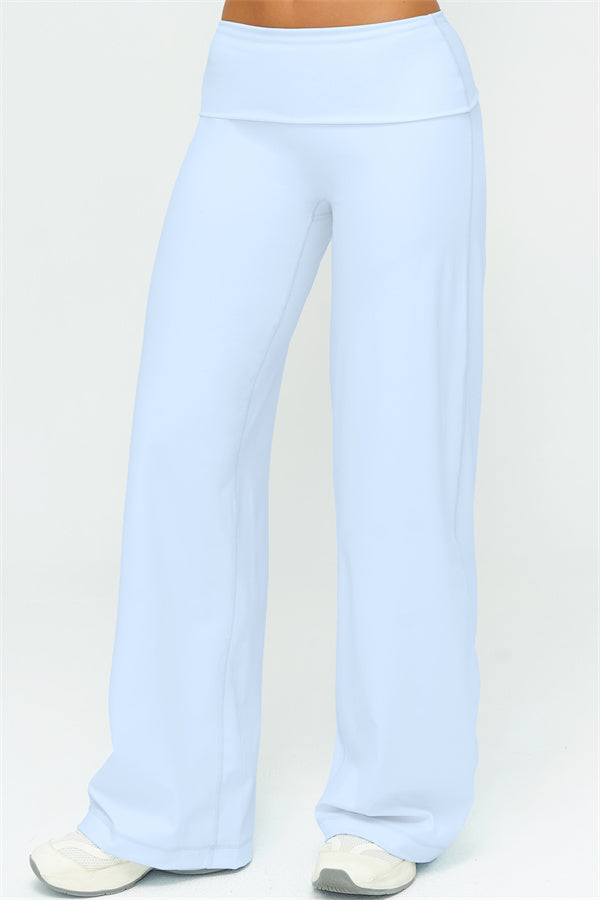 Conjunto de 2 piezas The Twirl: top halter sin mangas y pantalones de pierna recta con cintura doblada