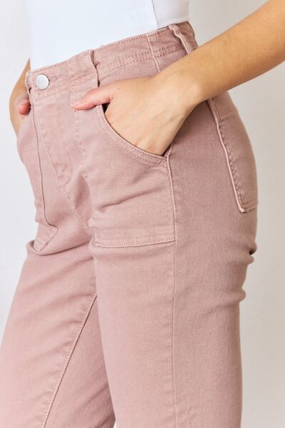 Jeans acampanados de tiro alto al tobillo RISEN para tallas grandes