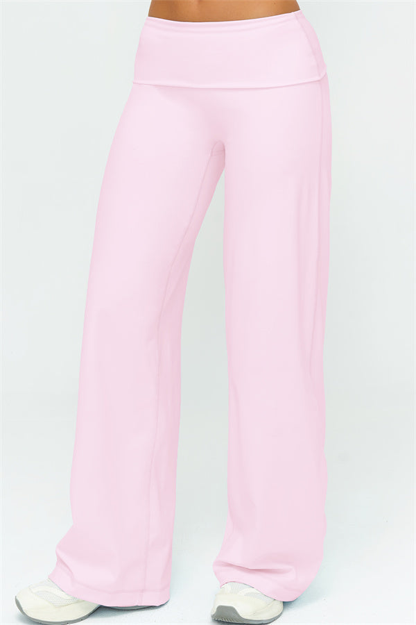 Conjunto de 2 piezas The Twirl: top halter sin mangas y pantalones de pierna recta con cintura doblada