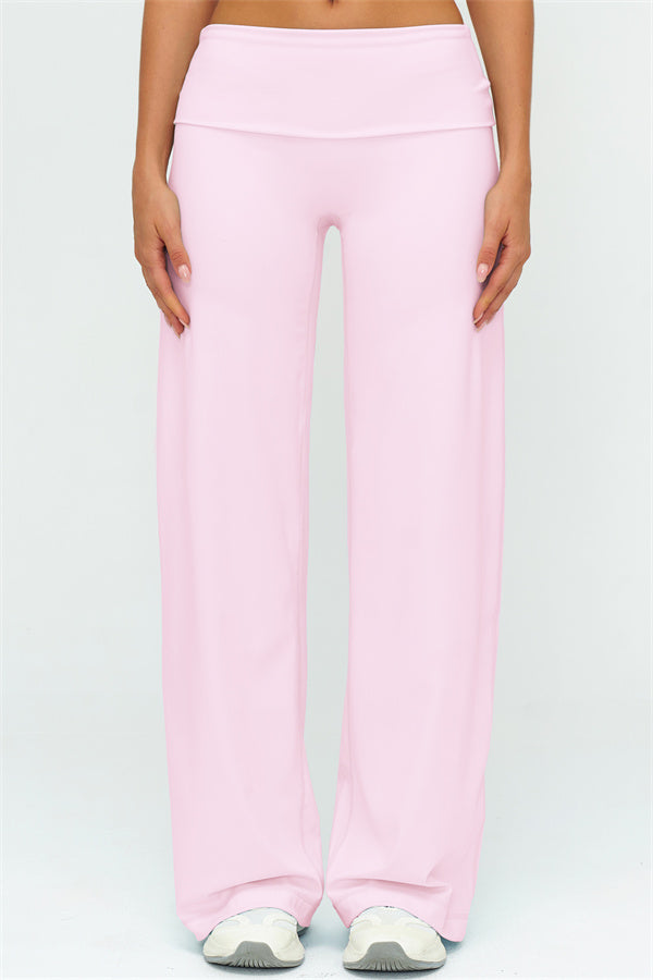 Conjunto de 2 piezas The Twirl: top halter sin mangas y pantalones de pierna recta con cintura doblada