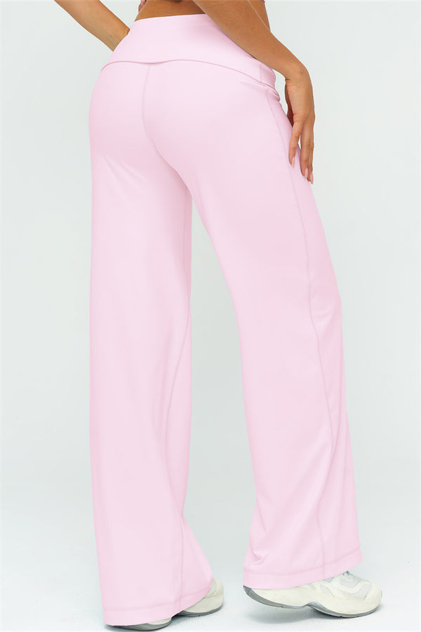 Conjunto de 2 piezas The Twirl: top halter sin mangas y pantalones de pierna recta con cintura doblada