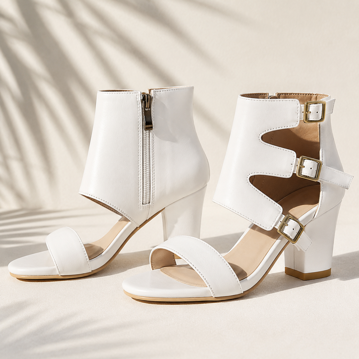 Sandalias Celeste de corte ondulado