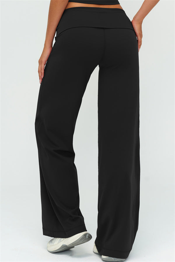 Conjunto de 2 piezas The Twirl: top halter sin mangas y pantalones de pierna recta con cintura doblada