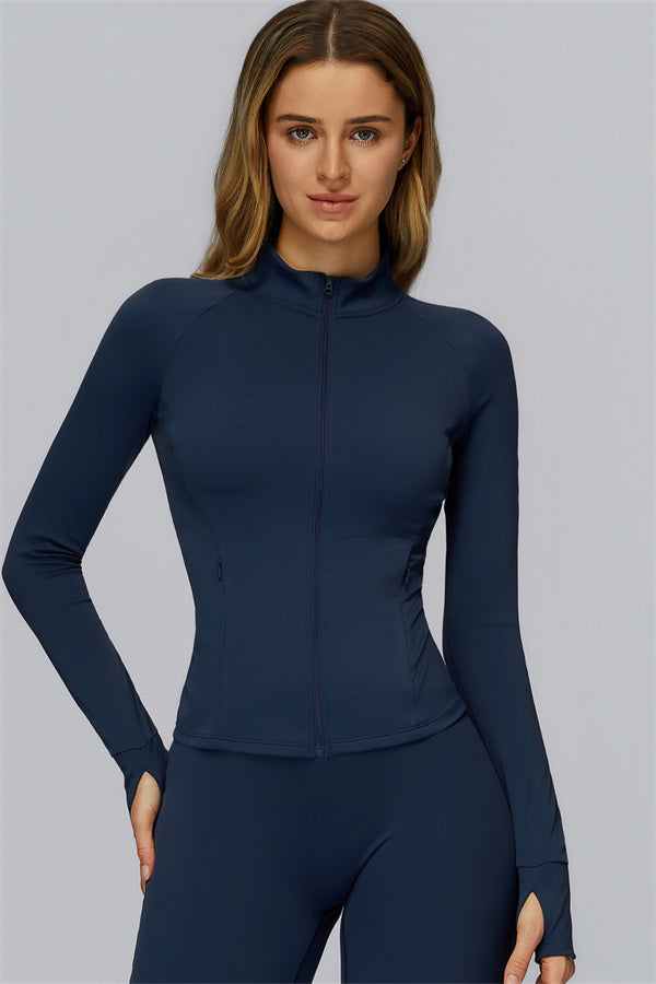 Conjunto de 2 piezas FlexCore Pure: chaqueta con cremallera y leggings acampanados