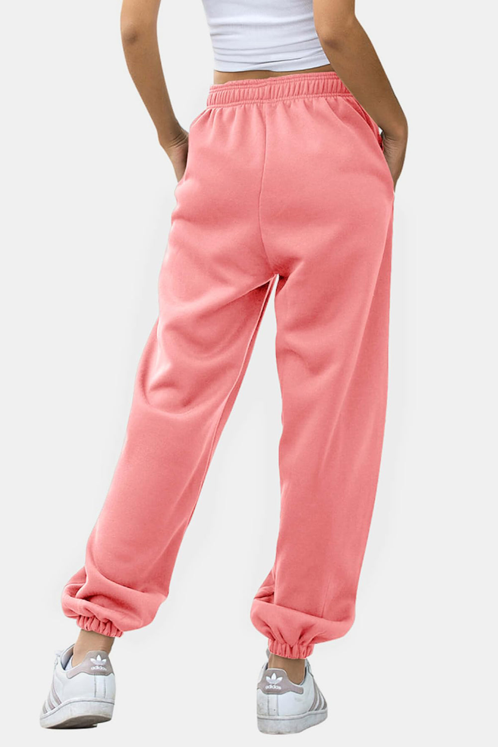 Pantalones jogger con cintura elástica y bolsillos