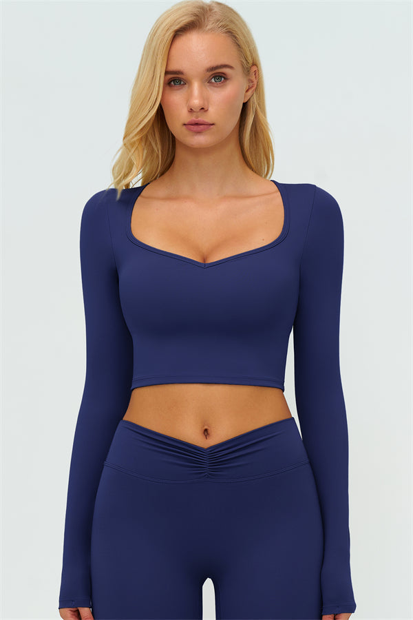 Lushness 2-delige set: cropped top met lange mouwen en leggings