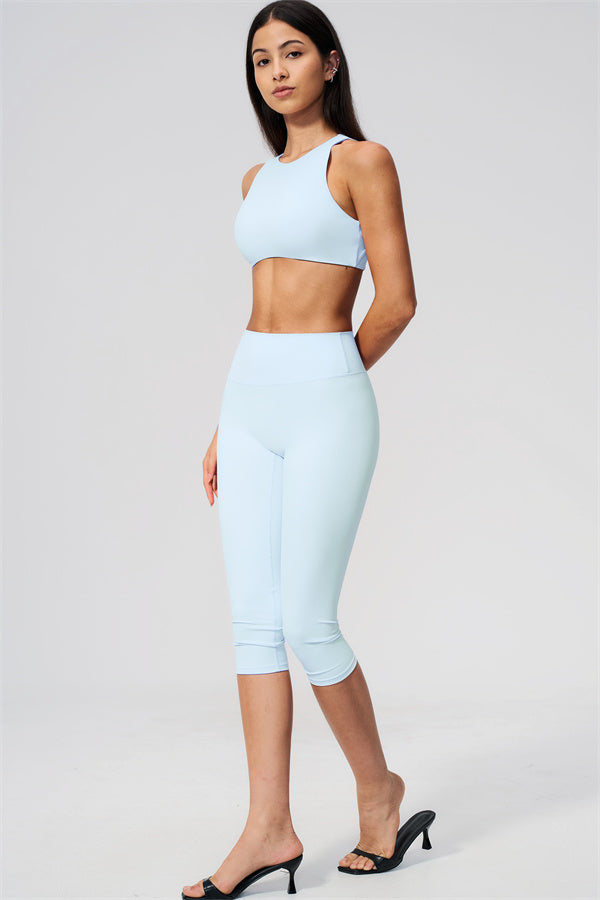 Ensemble 2 pièces Twirl : brassière de sport dos nu et legging corsaire