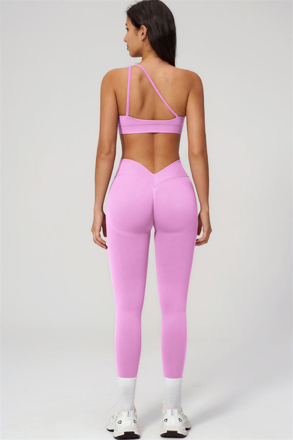 Empower 2-delige set: sportbeha met één schouderband en legging