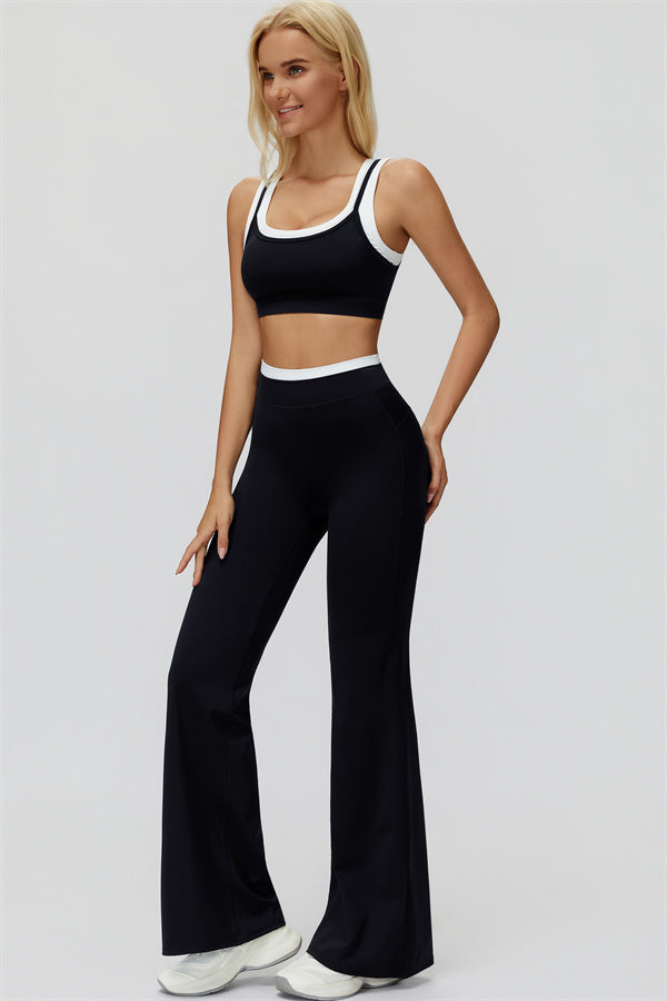 Conjunto Canyon de 2 piezas: sujetador deportivo y leggings acampanados