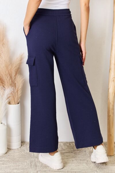 Pantalones cargo de pierna ancha y corte relajado con cordón de ajuste RISEN
