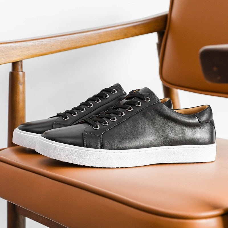 Zapatos negros de cuero genuino Claudio