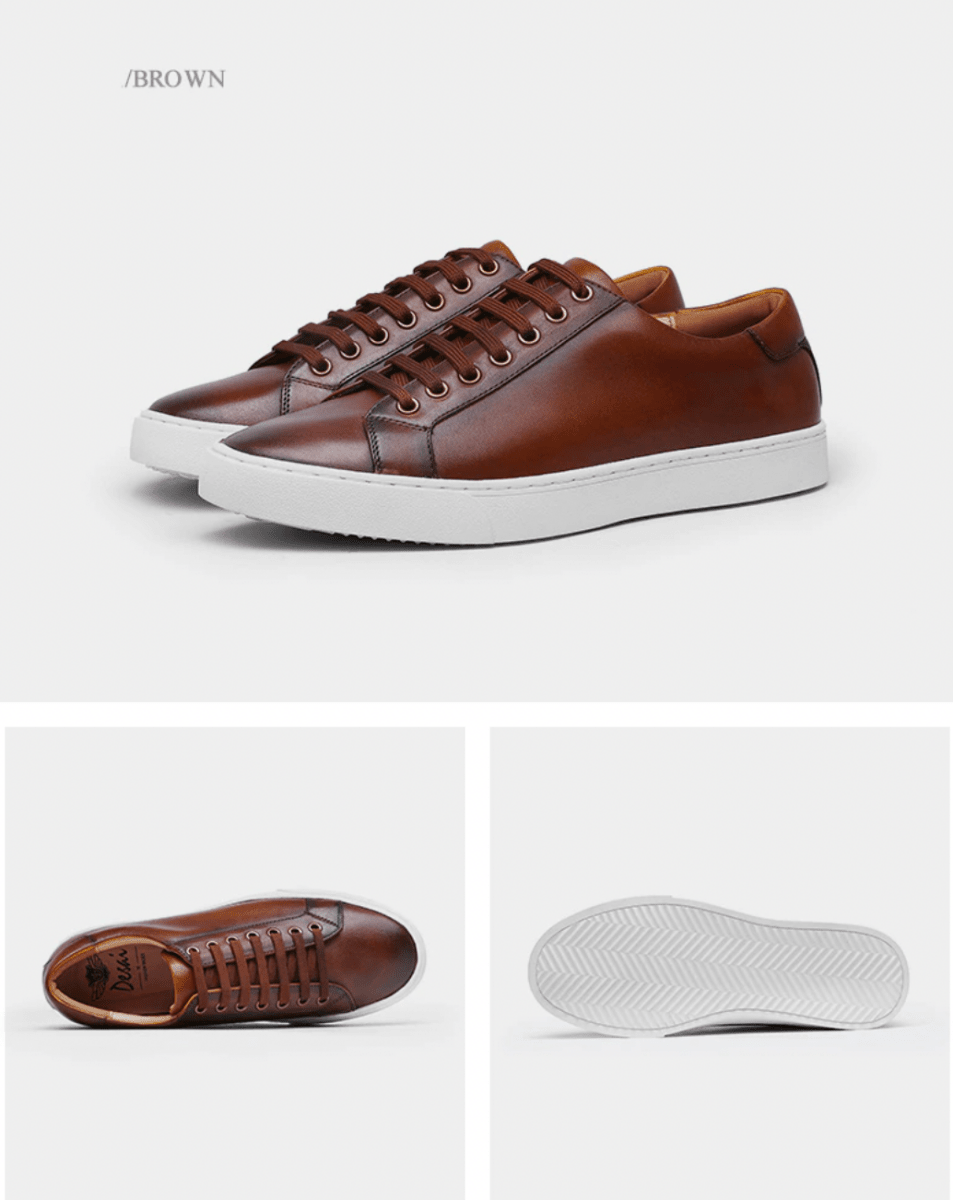 Scarpe Claudio marroni in vera pelle