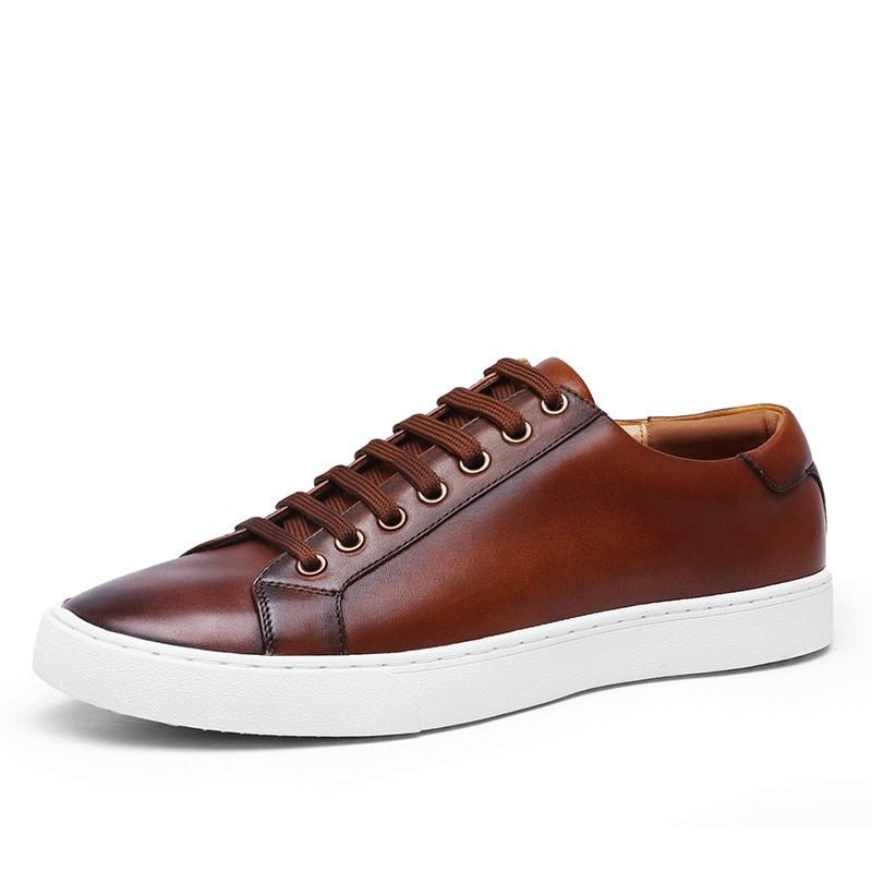 Zapatos Claudio marrones de cuero genuino