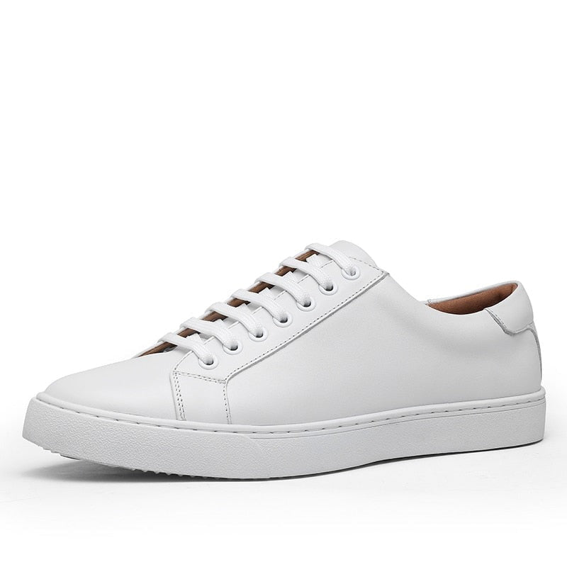 Zapatos blancos de cuero genuino Claudio