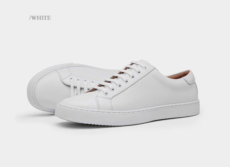 Zapatos blancos de cuero genuino Claudio