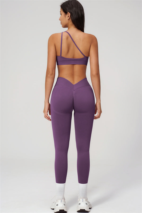 Empower 2-delige set: sportbeha met één schouderband en legging