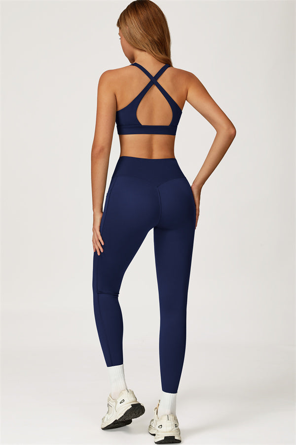 Ensemble 2 pièces Glacier : brassière de sport et leggings