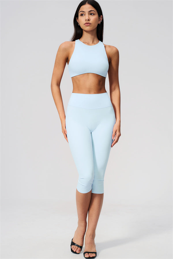 Ensemble 2 pièces Twirl : brassière de sport dos nu et legging corsaire