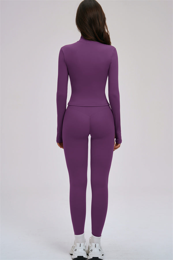 Set da 3 pezzi Kinetic: giacca con zip, reggiseno sportivo e leggings