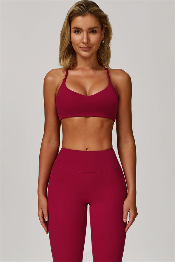 Conjunto Refresh de 2 piezas: sujetador deportivo y leggings acampanados