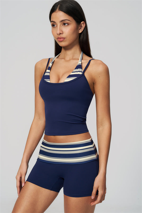 Enliven 2-teiliges Set: Neckholder-Top und Shorts