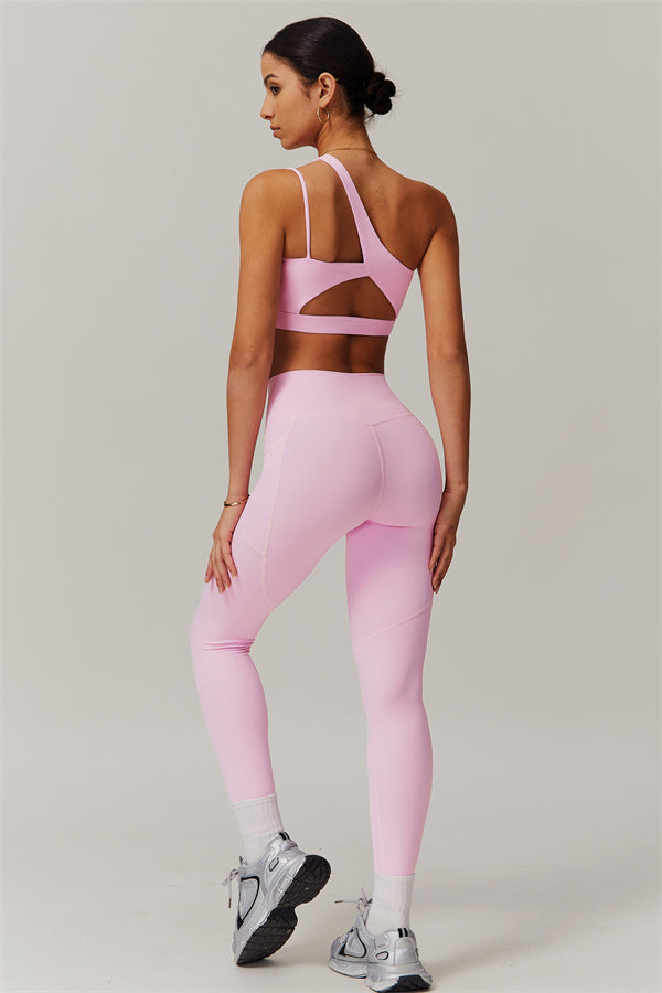 Conjunto de 2 piezas Blissful Rose: sujetador deportivo y leggings
