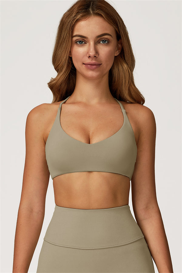 Conjunto de 2 piezas Lily con sujetador deportivo y leggings acampanados