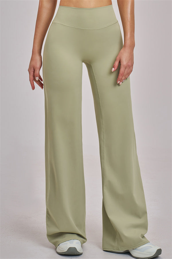 Conjunto de 2 piezas Swoon: top corto de manga larga y leggings acampanados