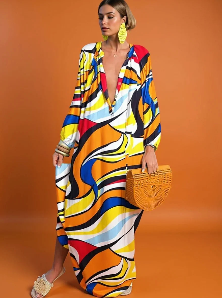Vestido Estampado Boho