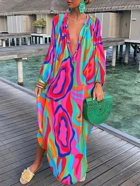 Vestido Estampado Boho