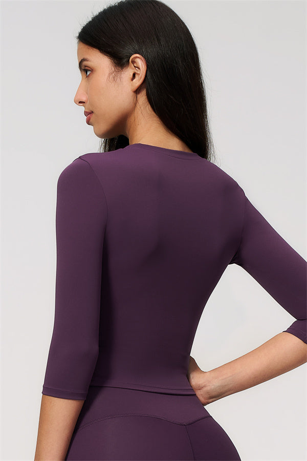 Natalia 2-piece set with half-sleeve top and wide-leg shorts